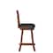 Flash Furniture Zerrick Commercial Wood Classic Ladderback Swivel Counter Stool w/Black LeatherSoft Seat, Antiq Oak ES-UN3-24-OAK-GG - alternate 8